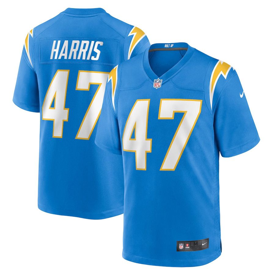 Men Los Angeles Chargers 47 Josh Harris Nike Powder Blue Game NFL Jersey